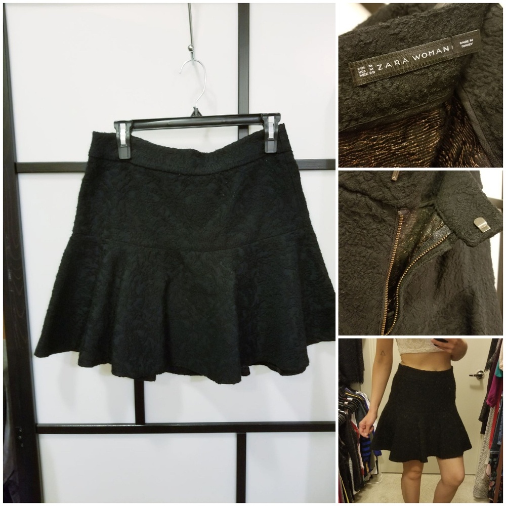 Zara woman M black skirt